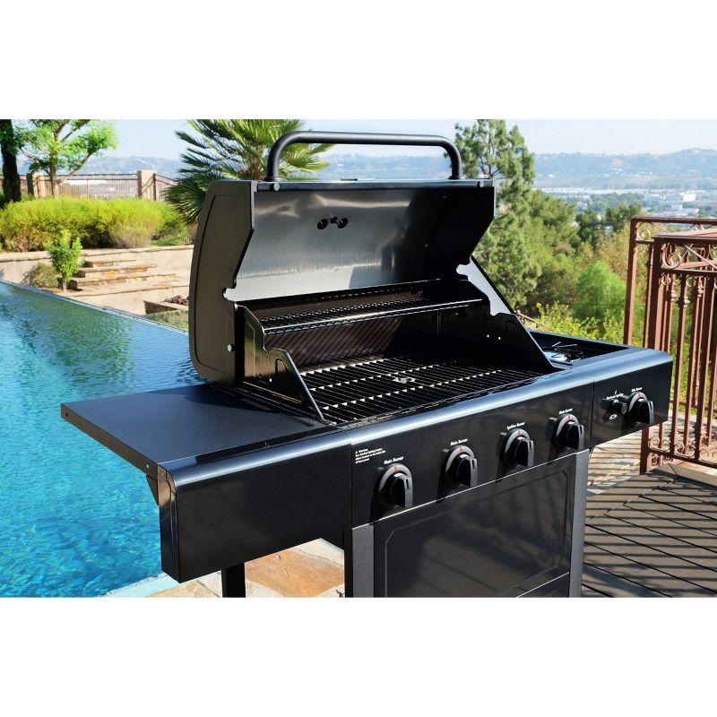 Kenmore 4-Burner Freestanding Open Cart Propane Gas Grill with Side Burner