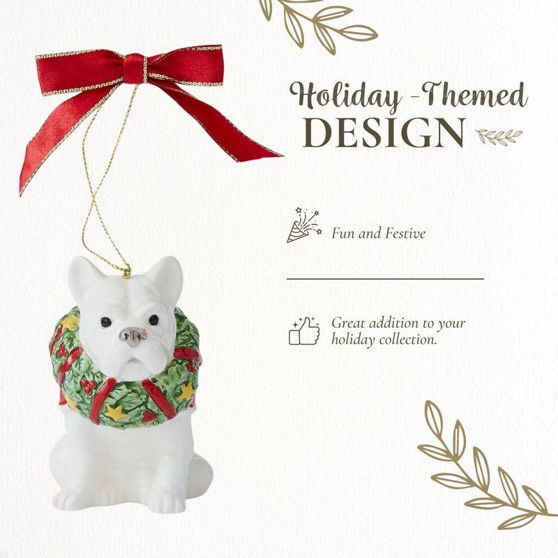 Spode Christmas Tree French Bulldog Ornament, Festive Tree Decoration, Beautiful Seasonal Accent & Classic Home Holiday Décor