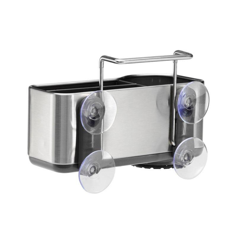 Brushed Stainless Steel Suction Mount Sink Caddy