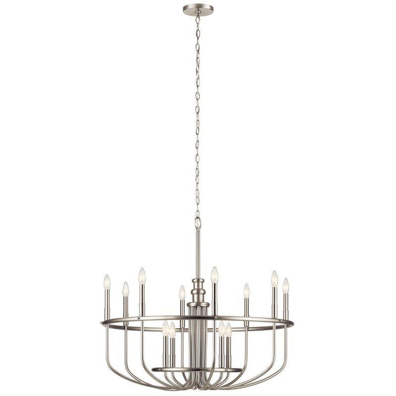 Capitol Hill Brushed Nickel 12-Light Candle Style Chandelier