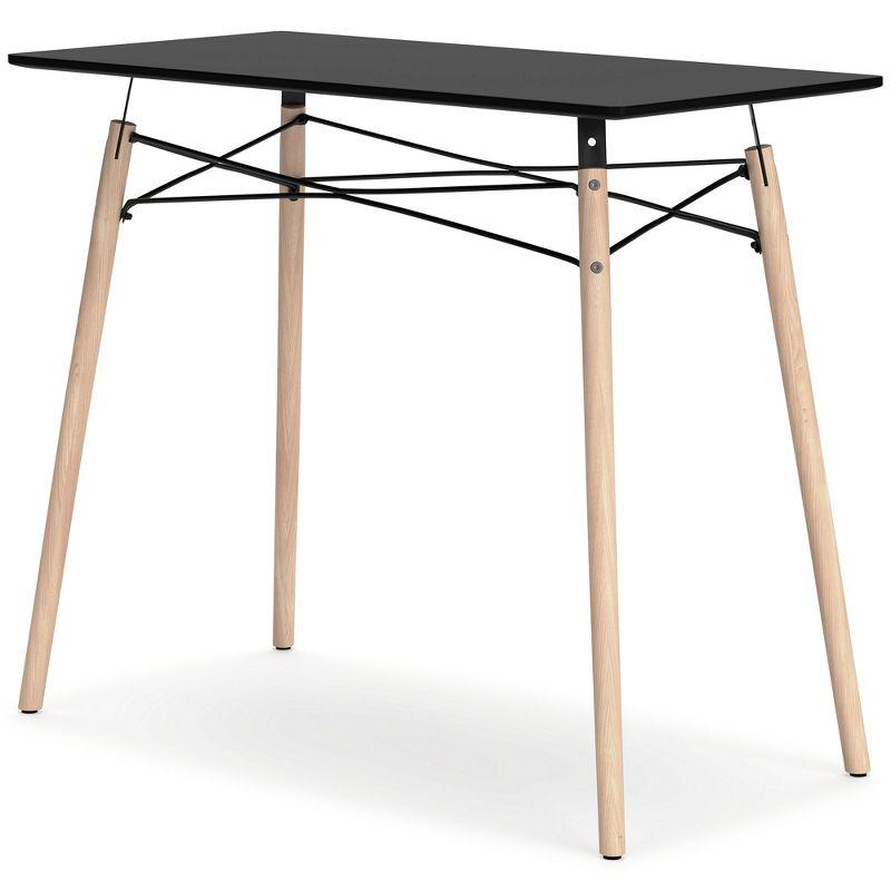 Signature Design by Ashley Contemporary Jaspeni Home Office Desk, Black/Natural