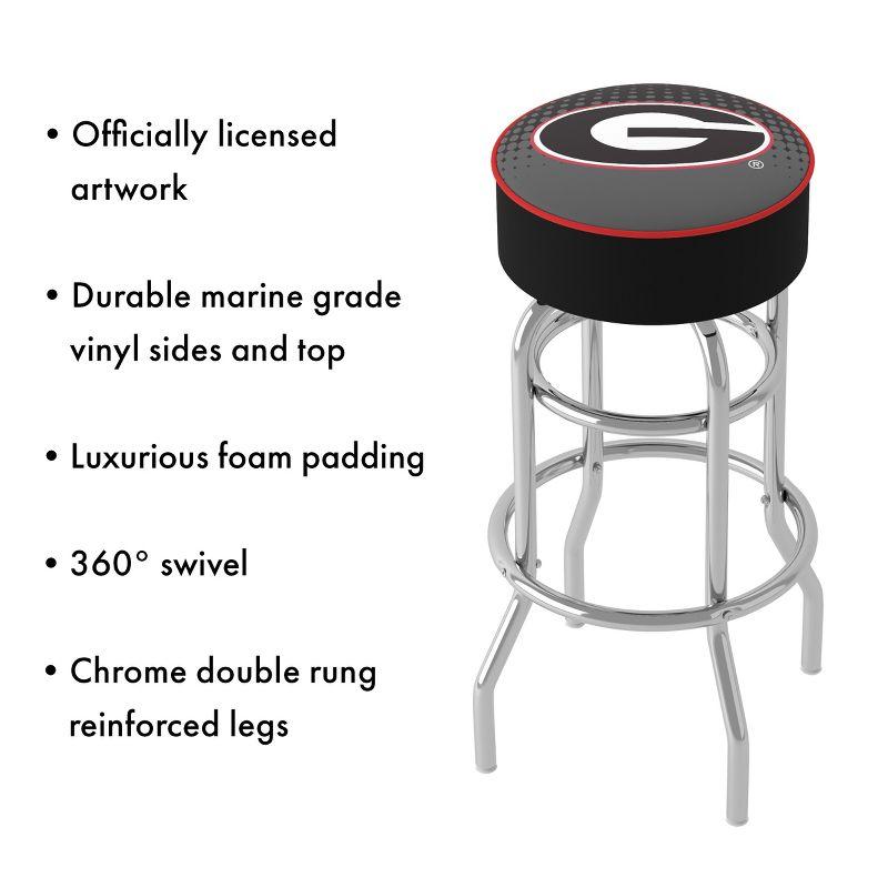 Trademark Global NCAA Swivel Upholstered Counter Stool with Metal Frame