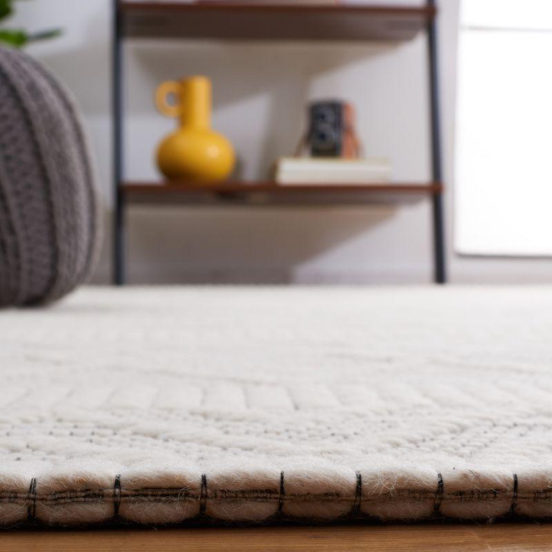 Ivory and Beige Hand Loomed Flat Weave Runner Rug