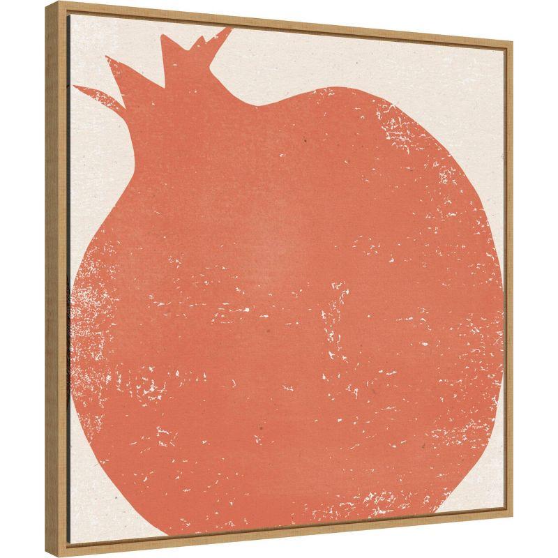 Amanti Art 22" x 22" Graphic Pomegranate Fruit I by Moira Hershey Framed Canvas Wall Art Print : Modern Canvas Art