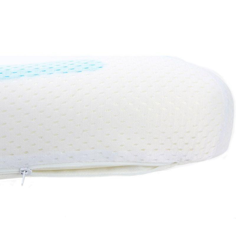 Cheer Collection Cooling Gel Memory Foam Pillow with Washable Cover - White