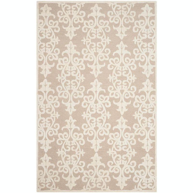 Bella BEL127 Hand Tufted Area Rug - Sand/Ivory - 4'x6' - Safavieh.