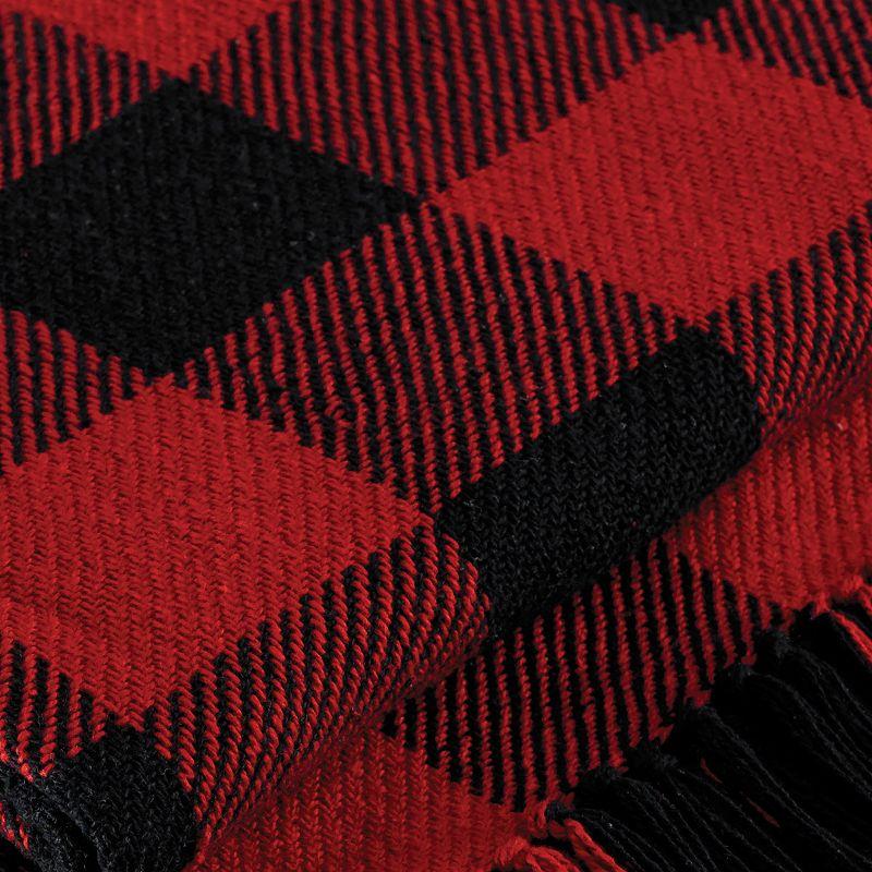 50"x60" Buffalo Check Throw Blanket Tango Red/Blue - Design Imports