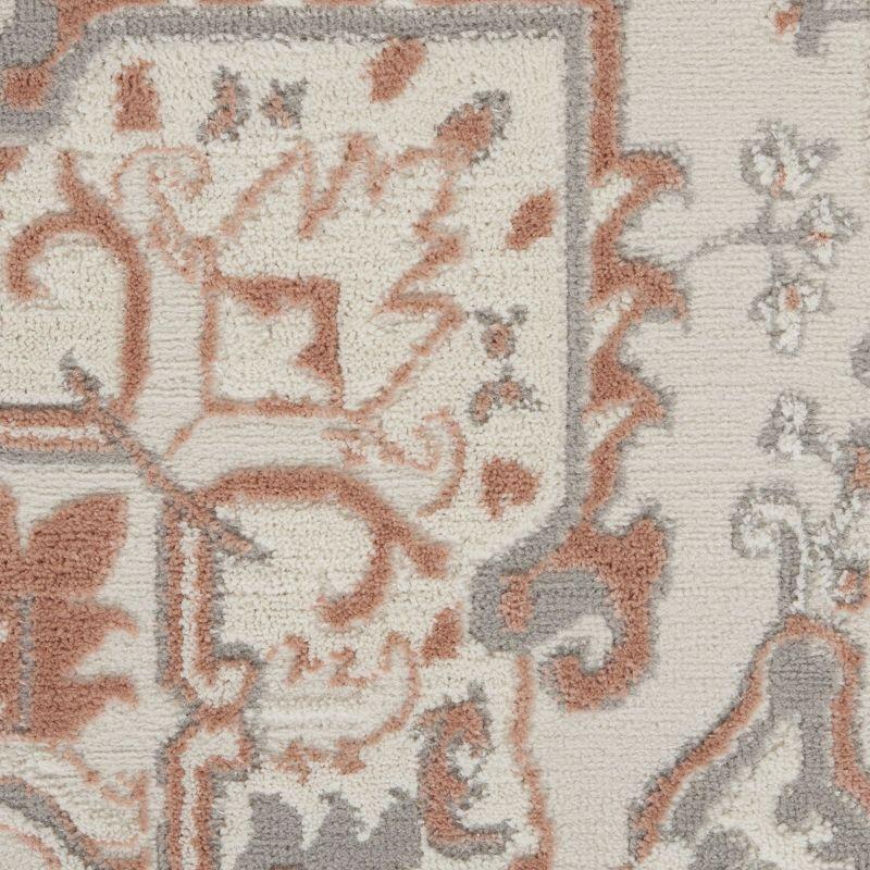 Nourison Elation Bohemian Medallion Indoor Rug Ivory Brick 7'10" x 9'10"