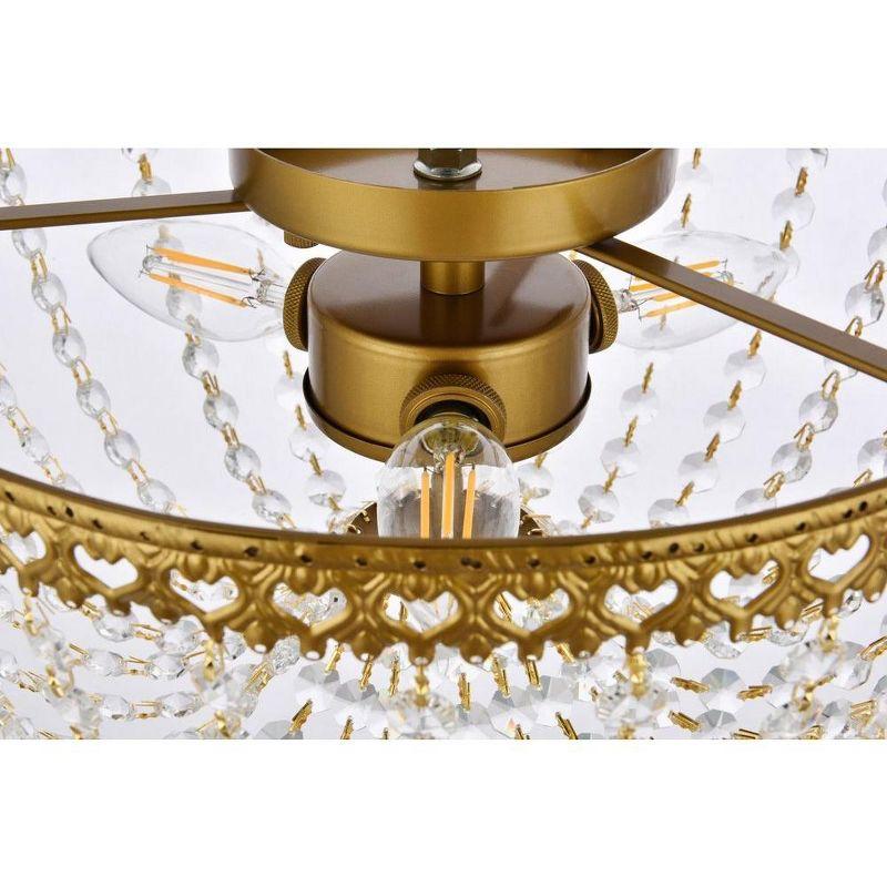 Elegant Lighting Kylie 14 inch flush mount in brass