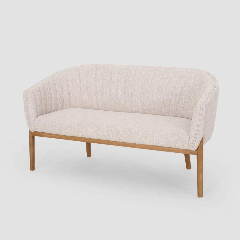 Galena Mid-Century Loveseat Beige - Christopher Knight Home