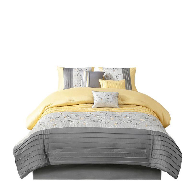 Madison Park Serene Embroidered 7 Piece Comforter Set