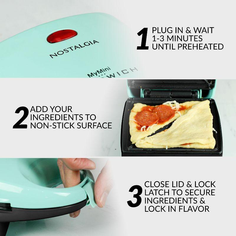 Nostalgia Nostalgia MyMini Personal Sandwich Maker, Pizza Pockets, Quesadillas, Breakfast, Paninis