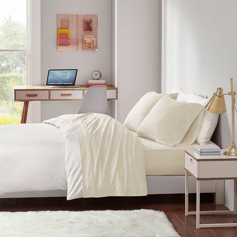 Cotton Blend Jersey Knit All Season Sheet Set