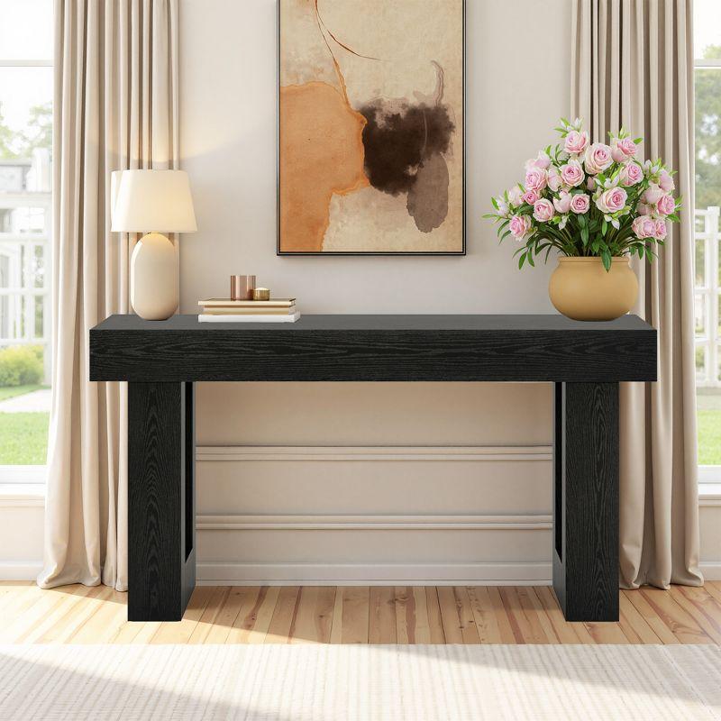 GIODIR 63 Inch Long Console Table, Rustic Wooden Sofa Table Behind Couch, Farmhouse Entryway Table, Industrial Accent Furniture For Entrance, Foyer, Hallway, Living Room