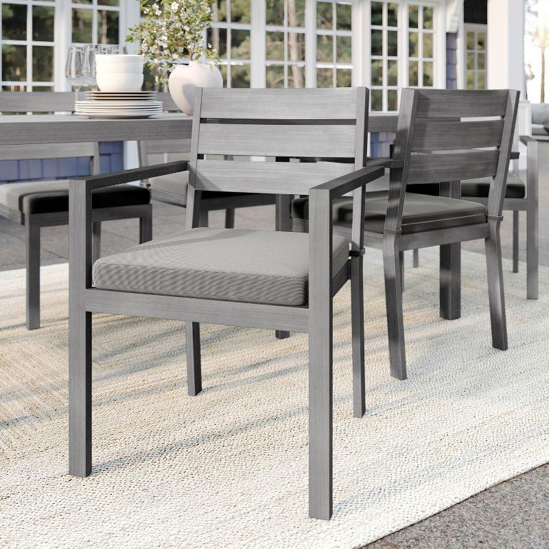 Martha Stewart Martha Stewart Bedford All-Weather Stacking Patio Dining Armchairs With Seat Cushions (Set of 2)