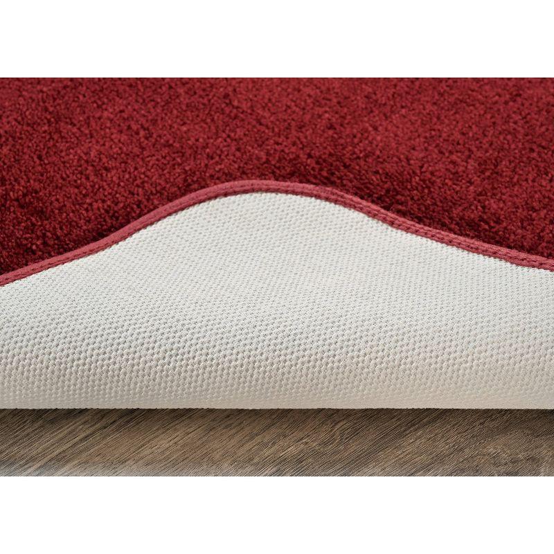 2pc Traditional Washable Nylon Bath Rug Set Red - Garland: Machine Made, Latex Backing, Tufted Texture