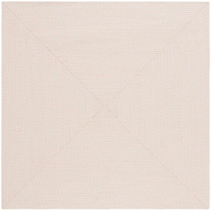 Braided BRD315 Hand Woven Area Rug - Ivory/Beige - 6'x6' - Safavieh..