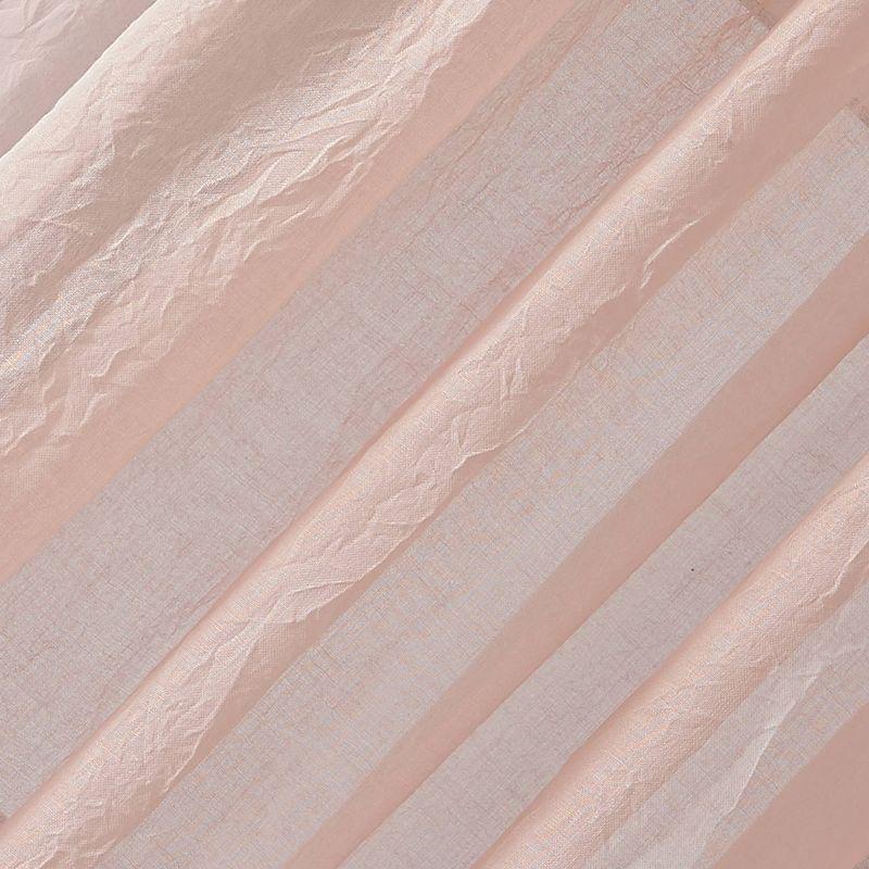 Blush Sheer Polyester Rod Pocket Curtain Panel, 50" x 63"