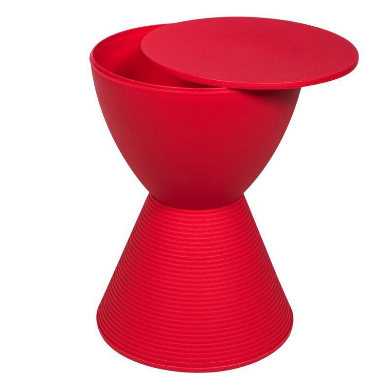LeisureMod Boyd Modern Round Plastic Side Table