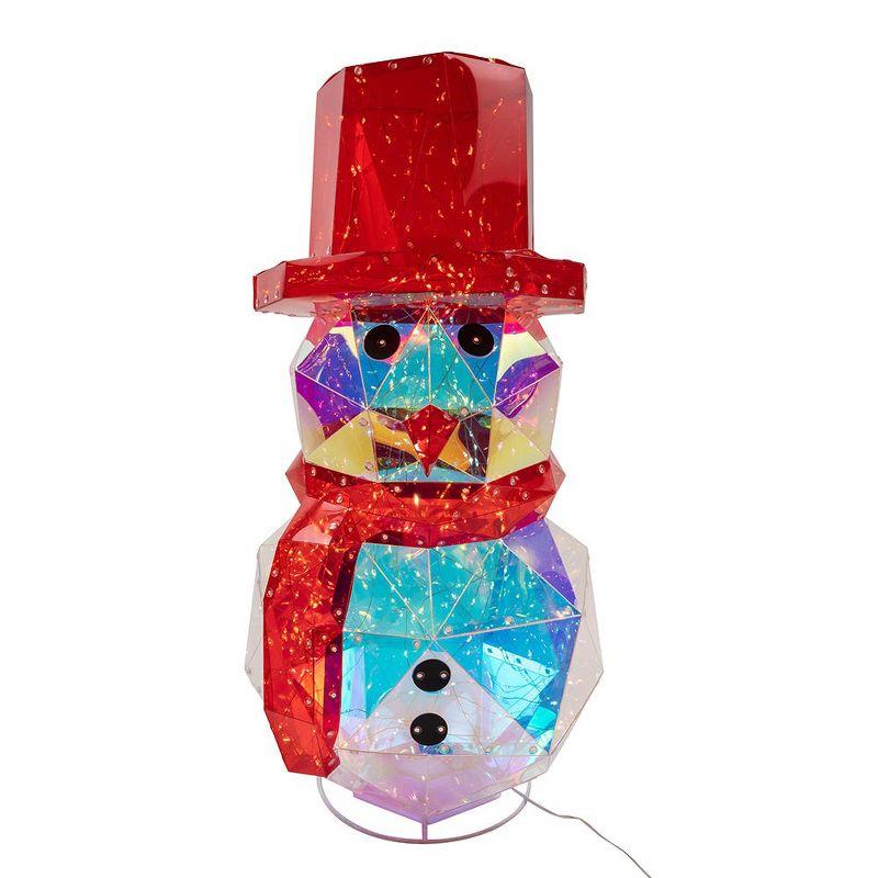 Kurt Adler Kurt Adler Iridescent Lit Snowman Indoor or Outdoor Christmas Decoration, 24in