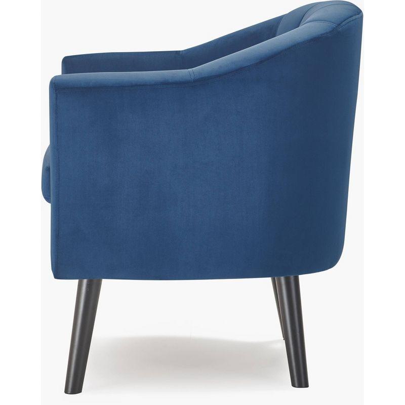 Ivey 28.5" Blue Velvet Barrel Accent Chair