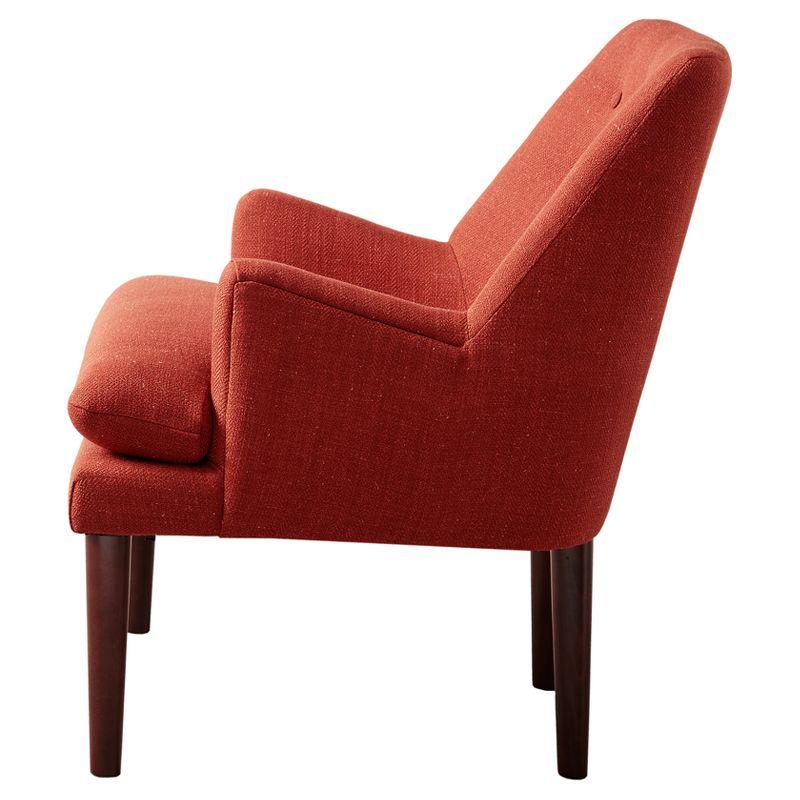 Spice Mid-Century Upholstered Accent Chair with Wood Legs