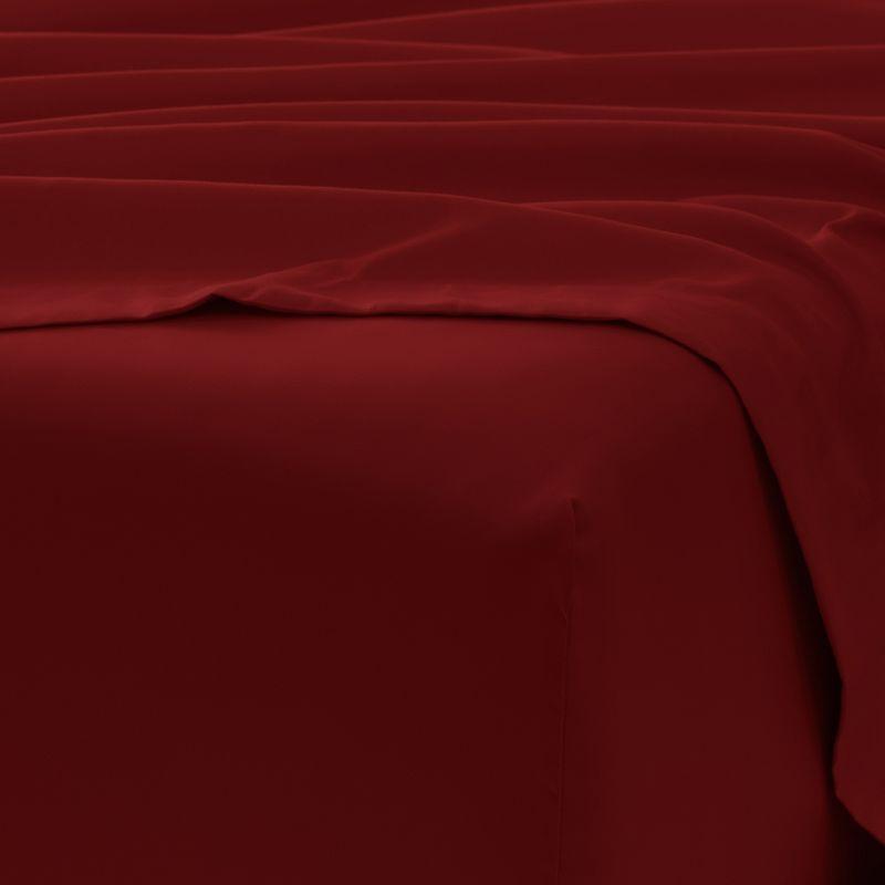 Solid 6 Piece Sheet Set - Ultra Soft - Becky Cameron (Extra Pillow Cases!), Burgundy, King