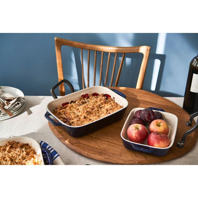 Staub ® Dark Blue 2-Piece Rectangular Baker Set