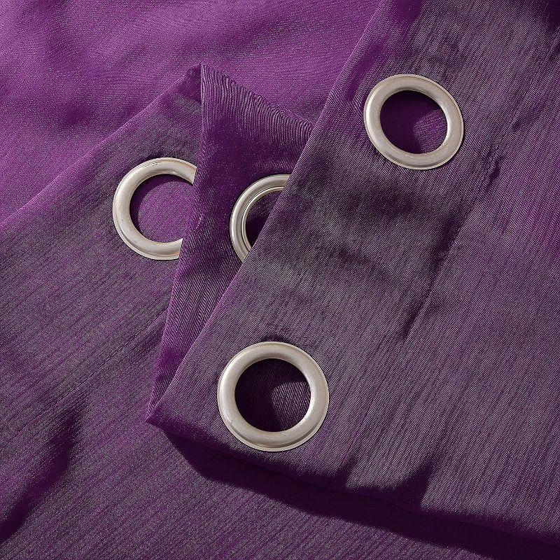 Dainty Home Sheer Window Curtains 2 Panels 54" W X 84" L (108" W) Extra Wide Linen Textured Curtains & Drapes For Living Room, Bedroom, Farmhouse Curtains, Boho Decor, Light Filtering Window Treatments With Grommets