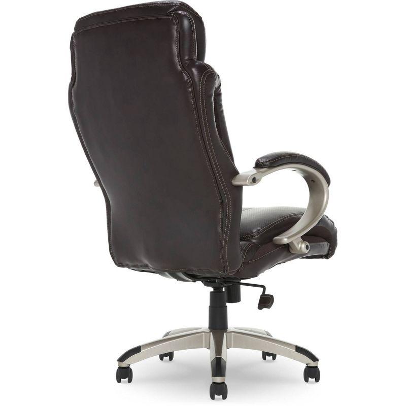 Serta Dayton Big and Tall Executive Office Chair with AIR Technology, Brown Bonded Leather