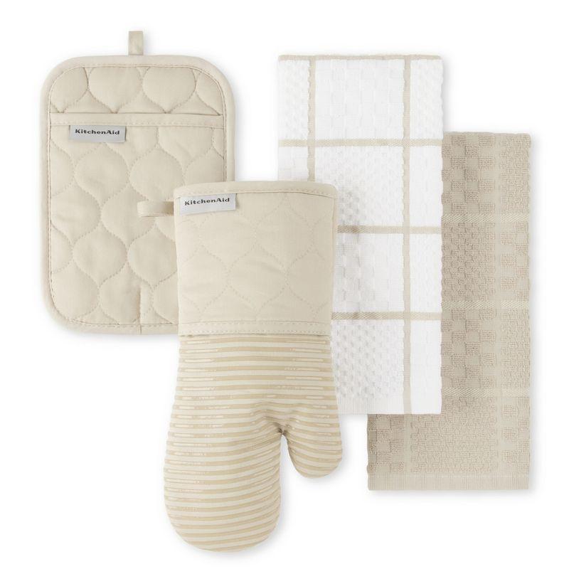 KitchenAid Onion Quilt Kitchen Towel, Oven Mitt & Potholder Set 4-Pack