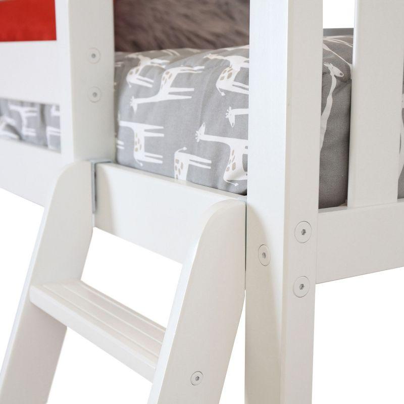 Forbes Twin Pine Loft Bed with Shelves