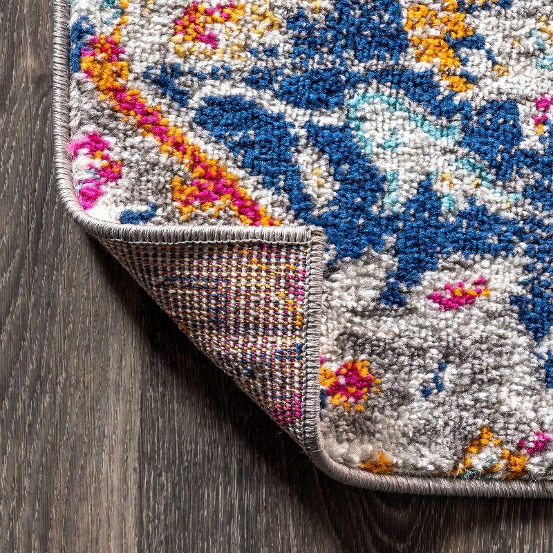 JONATHAN Y Bohemian FLAIR Boho Vintage Medallion Blue/Multi 3 ft. x 5 ft. Area Rug