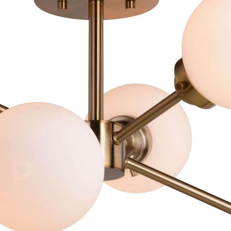 Vaxcel Orbit 6 - Light Semi-Flush Mount in  Muted Brass