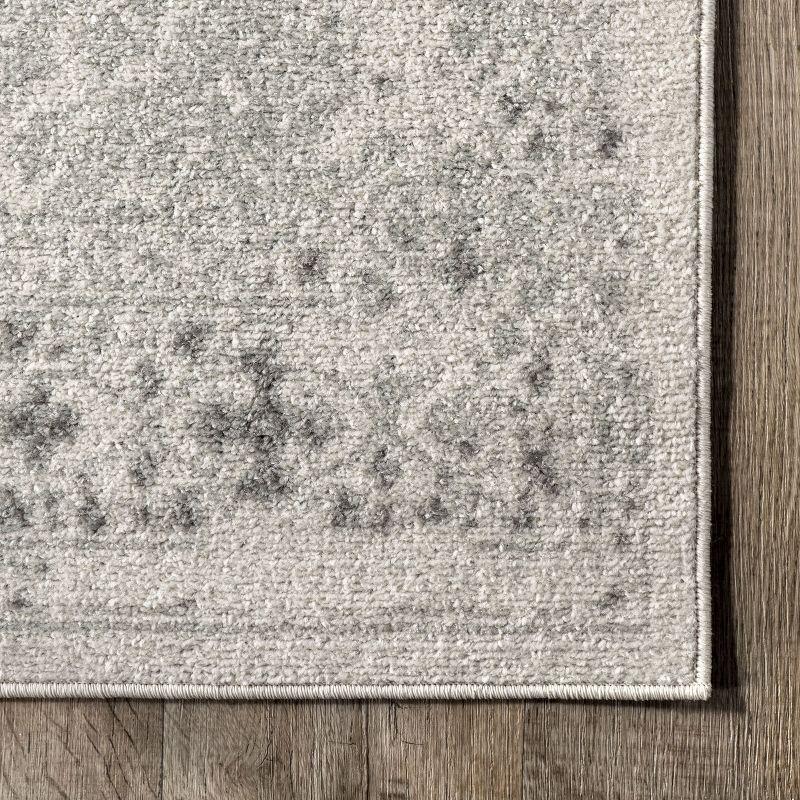 Ivory Synthetic Easy-Care Rectangular Vintage Area Rug