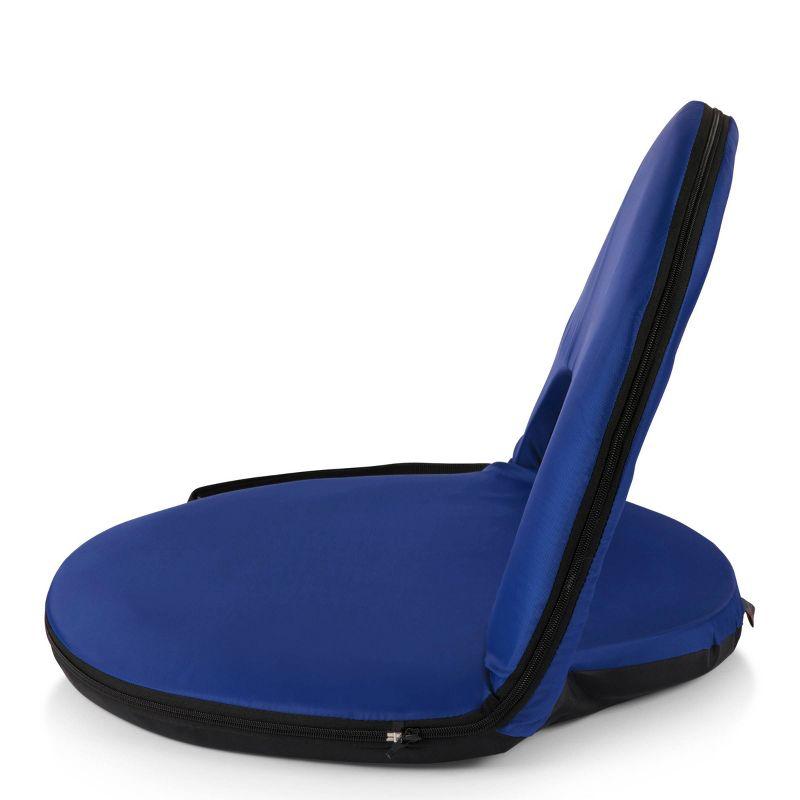 Navy Blue Oniva Portable Reclining Stadium Seat with High-Density Foam