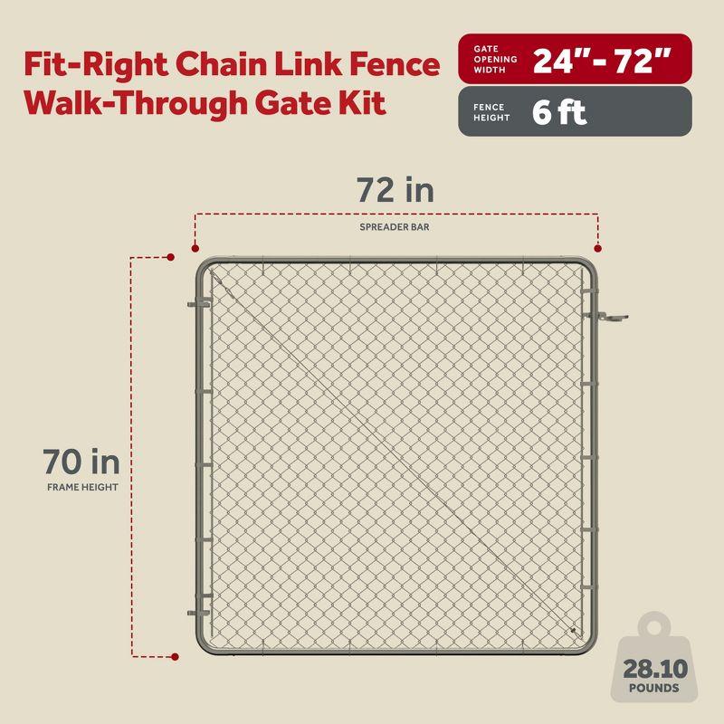 Adjustable Metal Chain Link Driveway Gate Kit