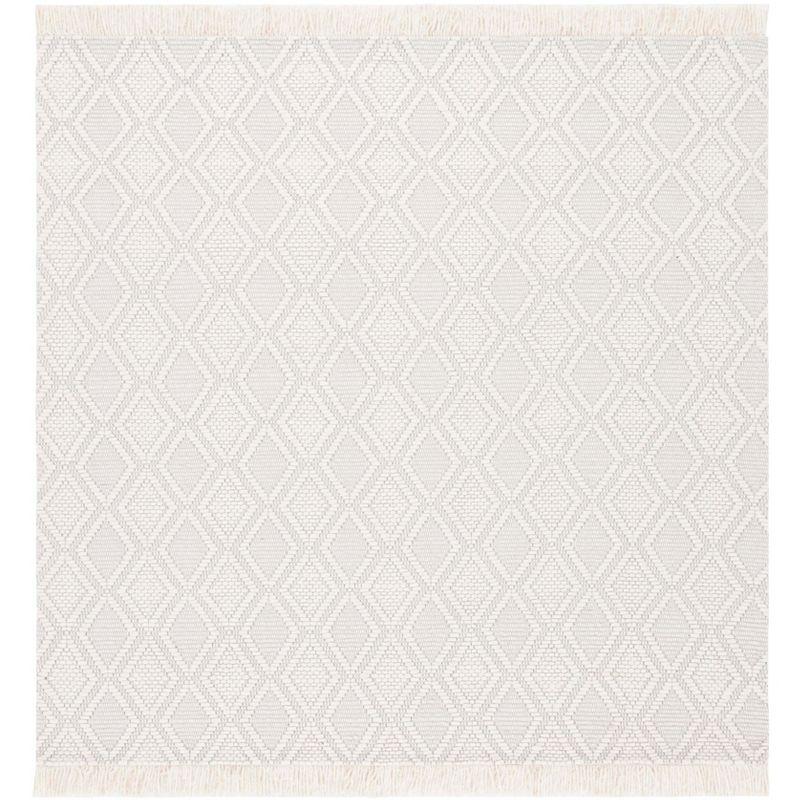 Ivory Coast Artisan 6' Square Hand-Tufted Wool Rug