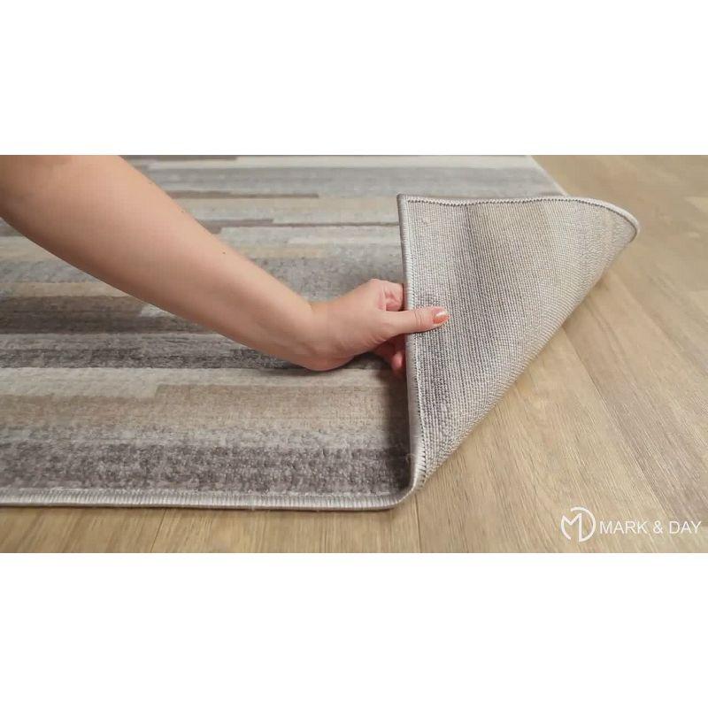 Mark & Day Orvelte Woven Indoor Area Rugs Medium Gray/Tan/White