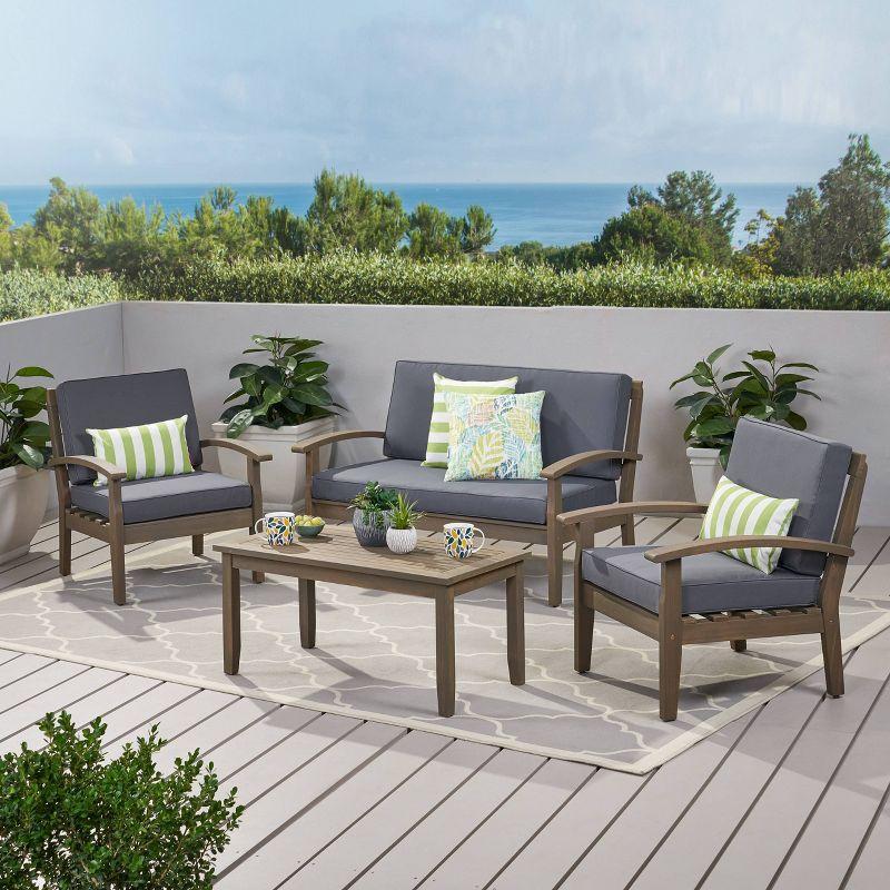 Acacia 4 - Person Patio Conversation Sets with Cushions