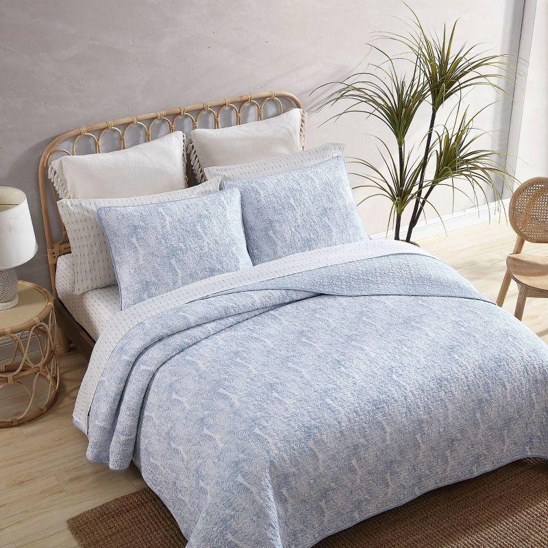 Distressed Water Leaves Cotton Quilt Set - Tommy Bahama