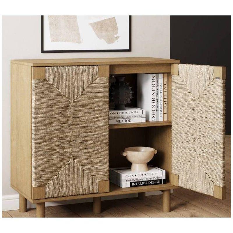 Shellie Solid Wood 2 - Door Accent Cabinet Set or TV Stand