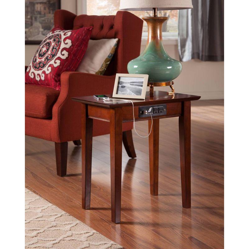 Shaker Chair Side Table with Charger Walnut - AFI