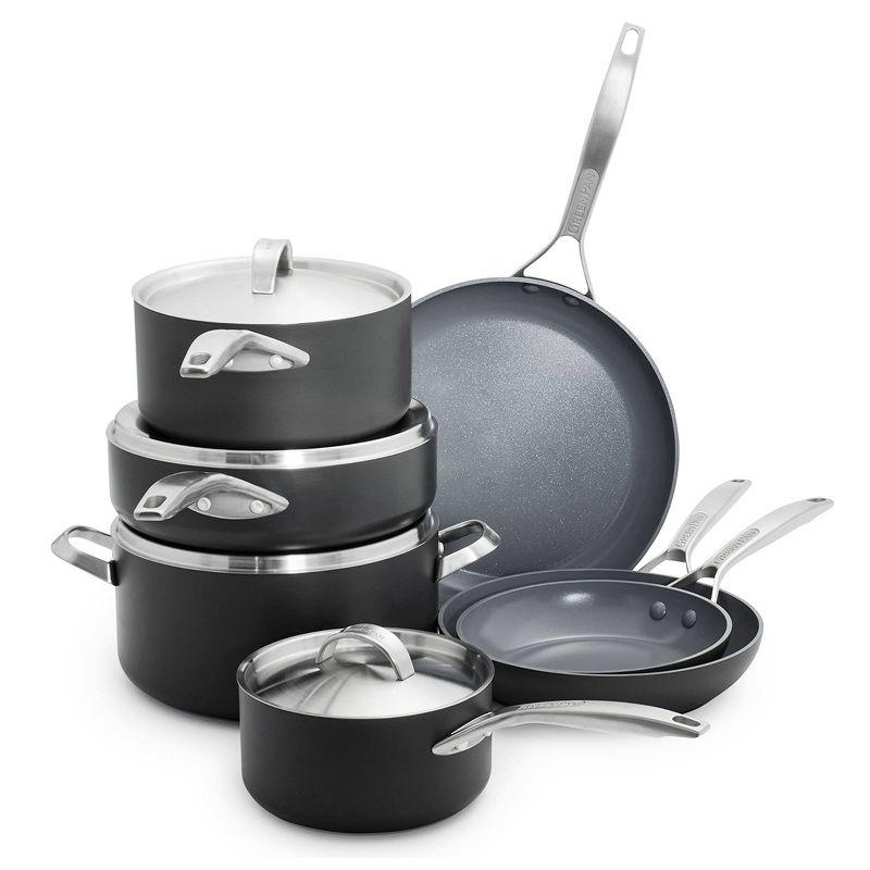 GreenPan Paris Healthy Ceramic Nonstick 11 Piece Cookware Set