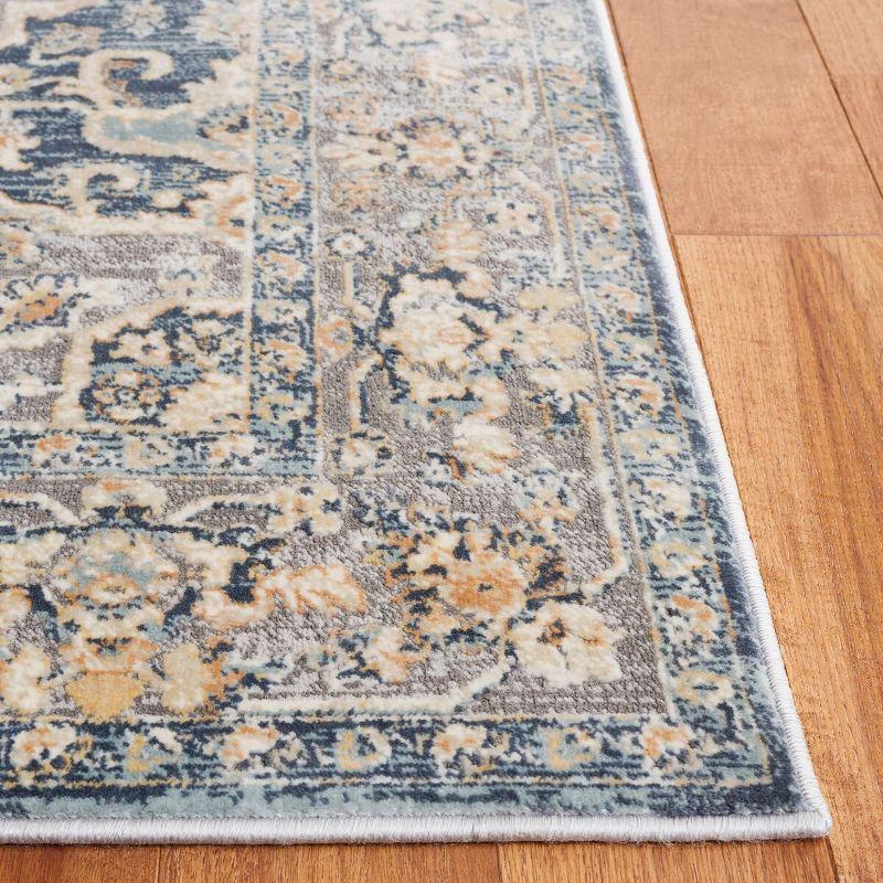 Vintage Blue Cosmopolitan 24" Synthetic Area Rug