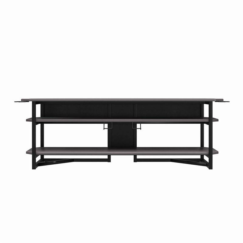 NTense Quest 65" Matte Black Gaming TV Stand with Controller Hooks