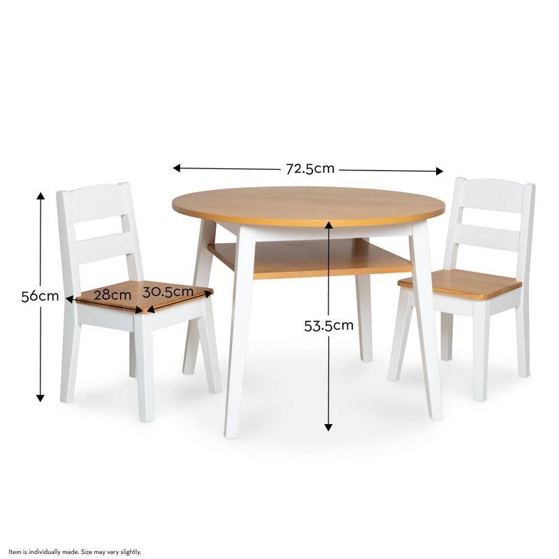 Melissa & Doug Wooden Round Table & Chairs Set