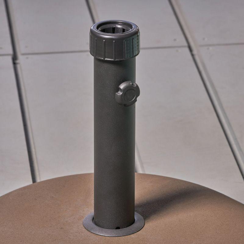 55 Pound Patio Umbrella Base - Brown - Christopher Knight Home: Secure & Weather-Resistant