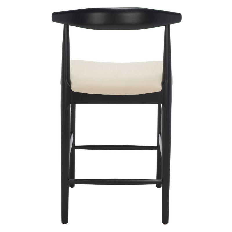 Lionel Retro Counter Stool - Black/Creme - Safavieh