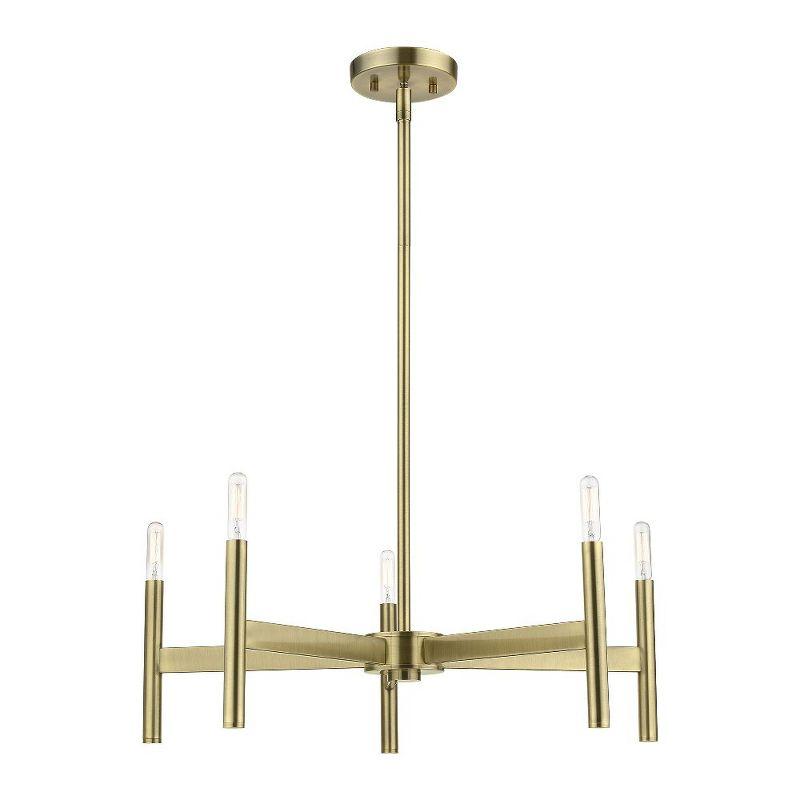 Livex Lighting Copenhagen 5 - Light Chandelier in  Antique Brass